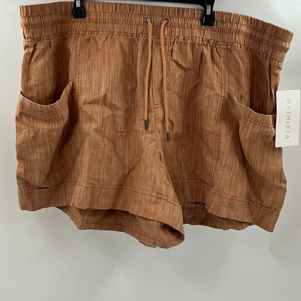 BRAND NEW Athleta Women's 24 Cabo Linen Textured 4